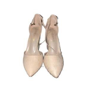 Dream Pairs Coco Nude Pointed Toe Block Heel Pumps Size 7.5